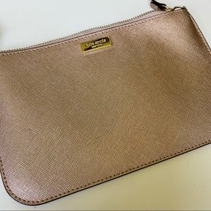 Kate Spade Metallic Rose Gold Wristlet